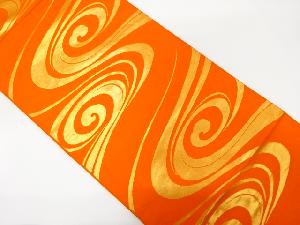 流水模様織り出し　全通袋帯